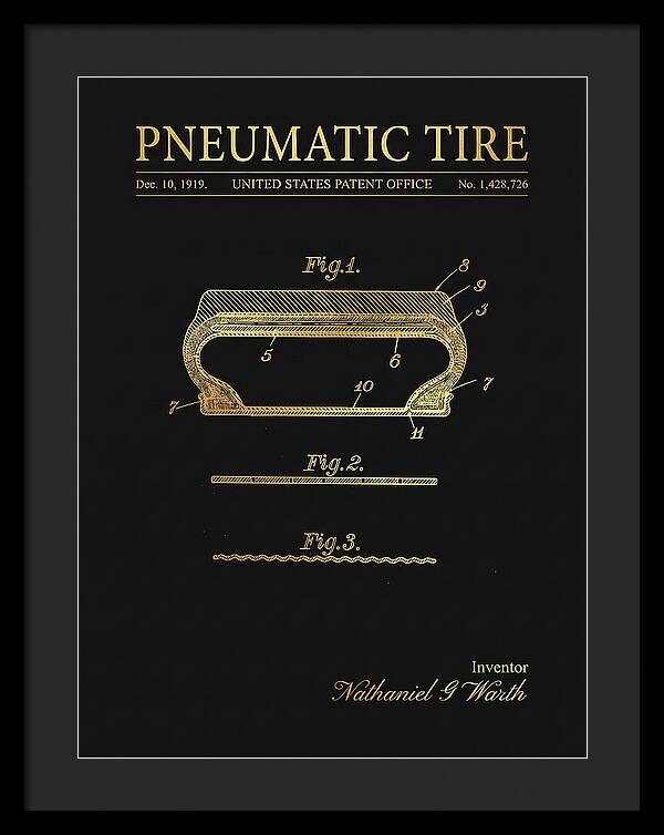 Pneumatic Tire Gold Patent Us1428726a