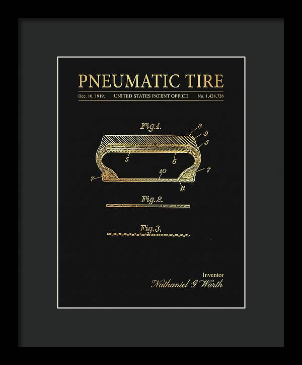 Pneumatic Tire Gold Patent Us1428726a