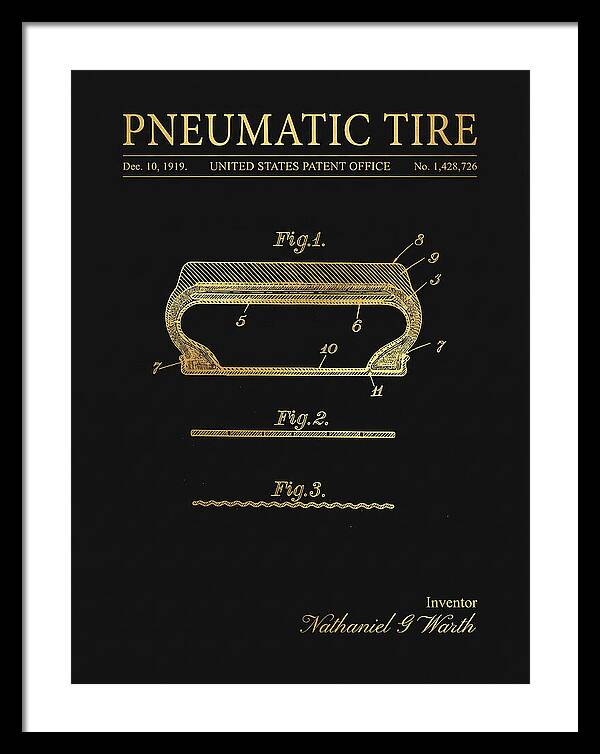 Pneumatic Tire Gold Patent Us1428726a