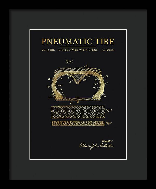 Pneumatic Tire Gold Patent Us1698414a