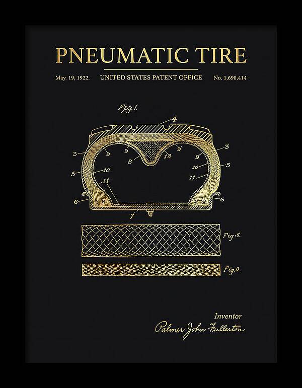Pneumatic Tire Gold Patent Us1698414a