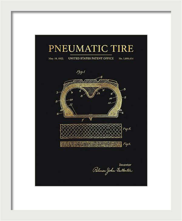Pneumatic Tire Gold Patent Us1698414a