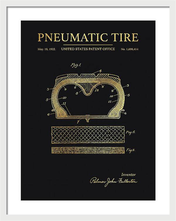 Pneumatic Tire Gold Patent Us1698414a
