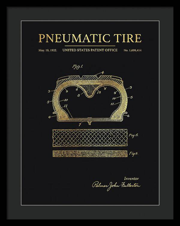 Pneumatic Tire Gold Patent Us1698414a