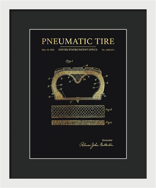 Pneumatic Tire Gold Patent Us1698414a