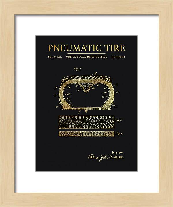 Pneumatic Tire Gold Patent Us1698414a