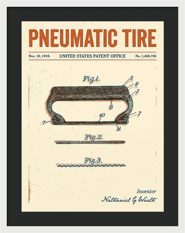 Pneumatic Tire Retro Patent Us1428726a
