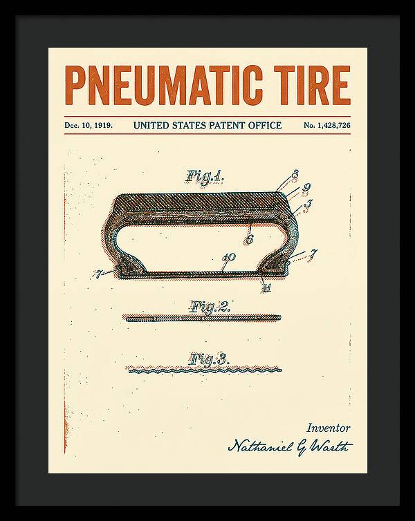 Pneumatic Tire Retro Patent Us1428726a