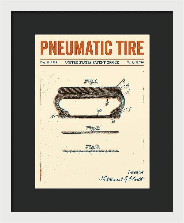 Pneumatic Tire Retro Patent Us1428726a