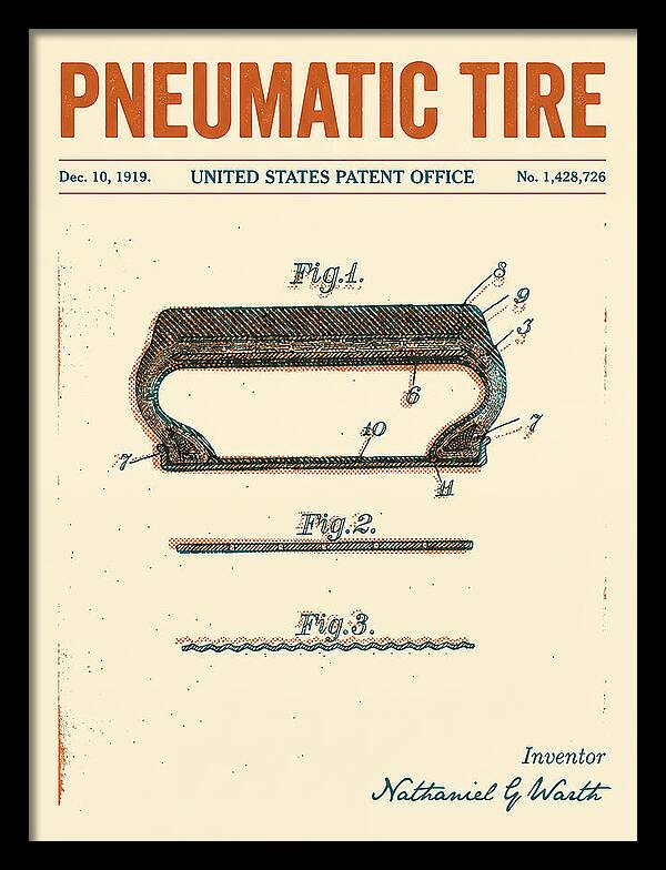 Pneumatic Tire Retro Patent Us1428726a