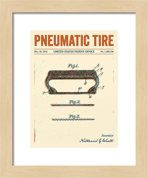 Pneumatic Tire Retro Patent Us1428726a