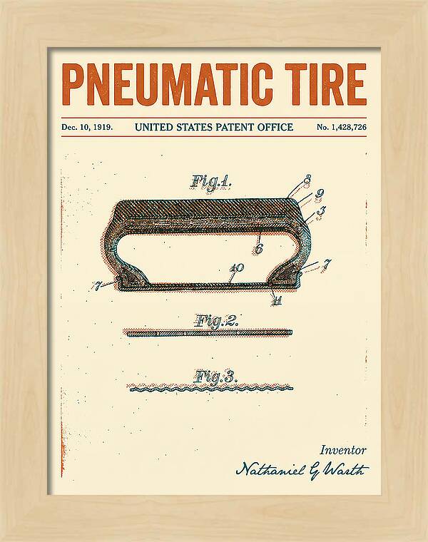 Pneumatic Tire Retro Patent Us1428726a