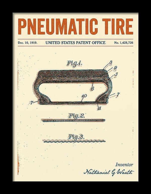 Pneumatic Tire Retro Patent Us1428726a