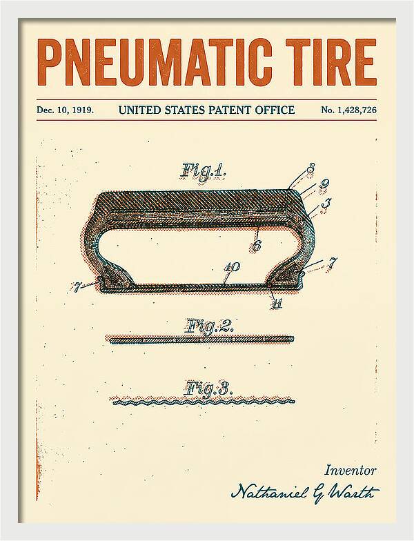 Pneumatic Tire Retro Patent Us1428726a