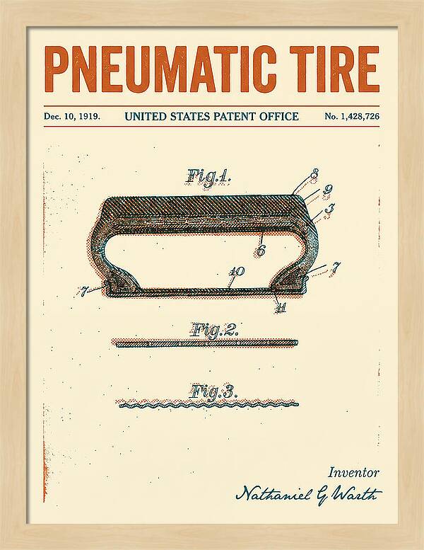 Pneumatic Tire Retro Patent Us1428726a