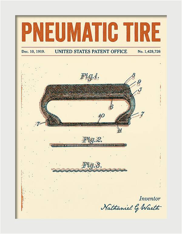 Pneumatic Tire Retro Patent Us1428726a