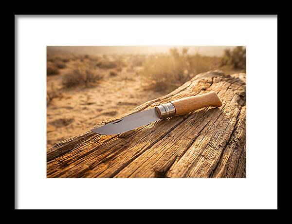 Pocket Knife On Weathered Wood