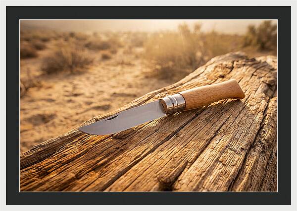 Pocket Knife On Weathered Wood