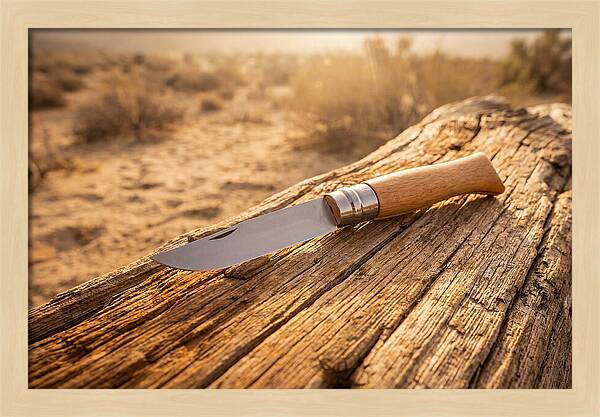 Pocket Knife On Weathered Wood