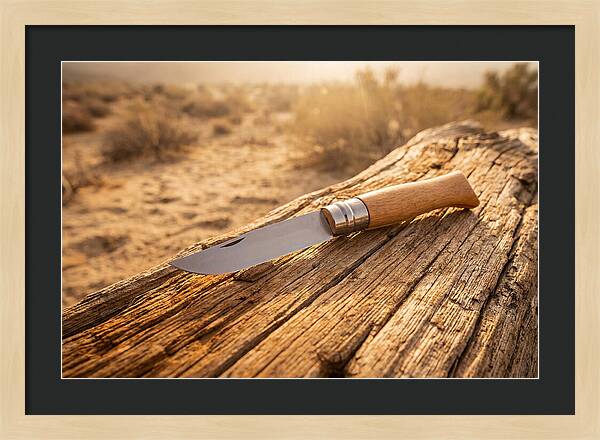 Pocket Knife On Weathered Wood