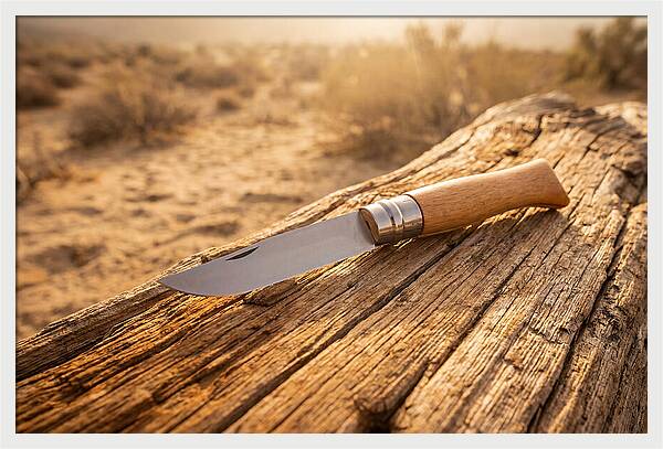 Pocket Knife On Weathered Wood