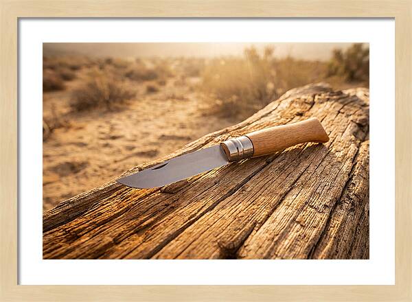 Pocket Knife On Weathered Wood