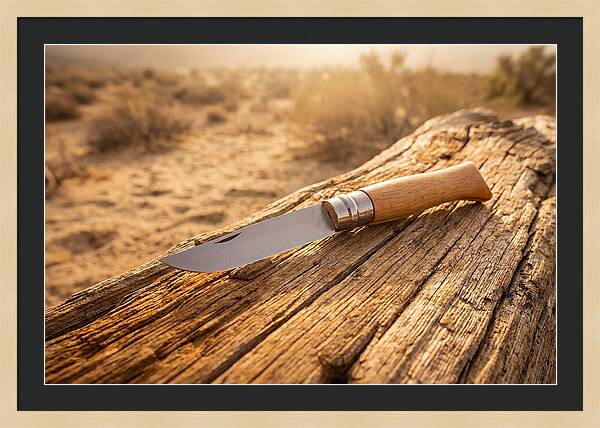 Pocket Knife On Weathered Wood