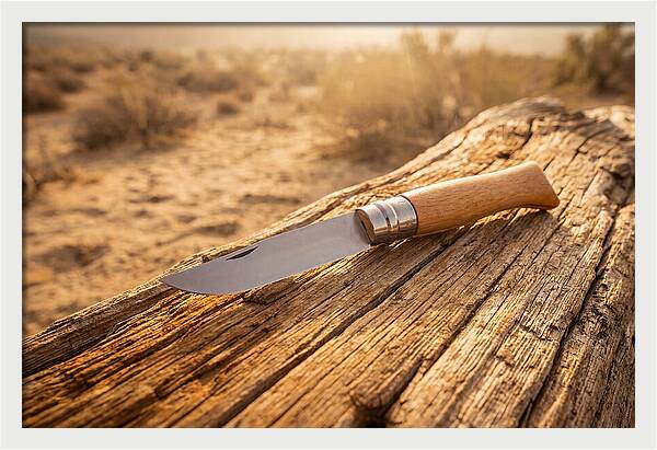 Pocket Knife On Weathered Wood