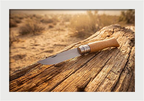 Pocket Knife On Weathered Wood