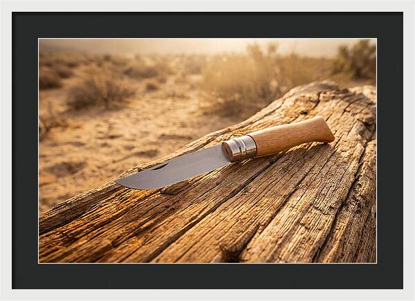 Pocket Knife On Weathered Wood