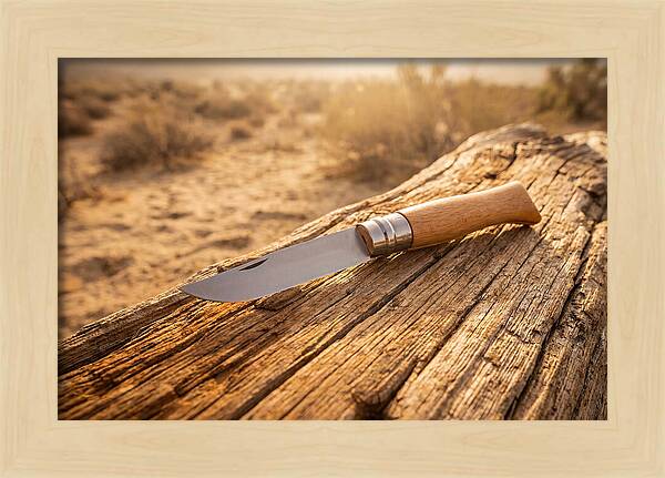 Pocket Knife On Weathered Wood