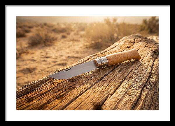 Pocket Knife On Weathered Wood