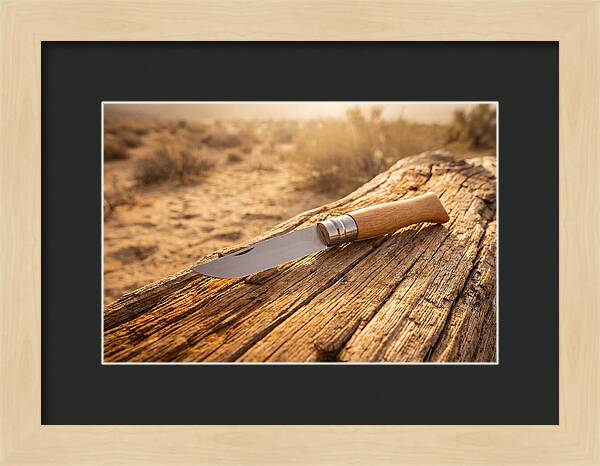 Pocket Knife On Weathered Wood
