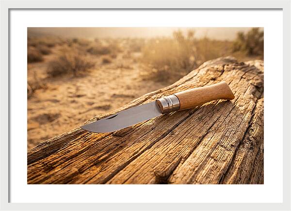 Pocket Knife On Weathered Wood