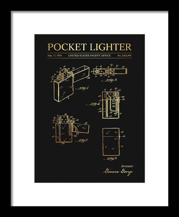 Pocket Lighter Gold Patent Us2032695a