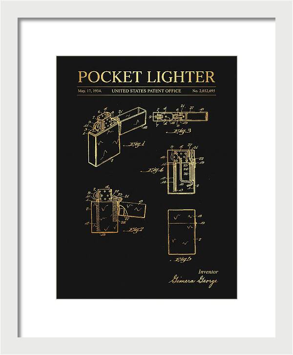 Pocket Lighter Gold Patent Us2032695a