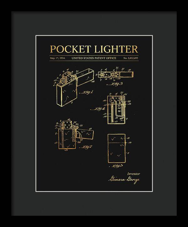 Pocket Lighter Gold Patent Us2032695a