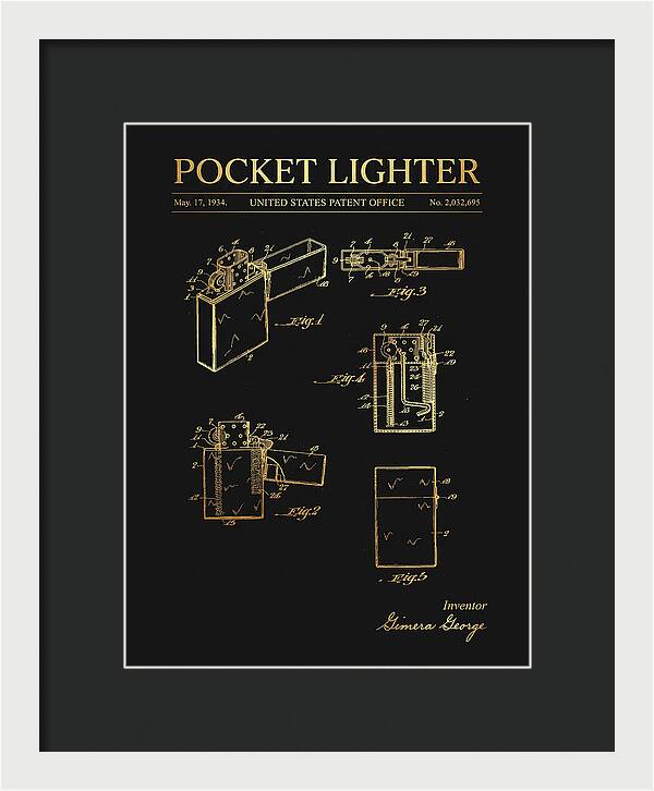 Pocket Lighter Gold Patent Us2032695a