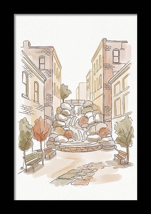 Pocket Park With Waterfall Feature