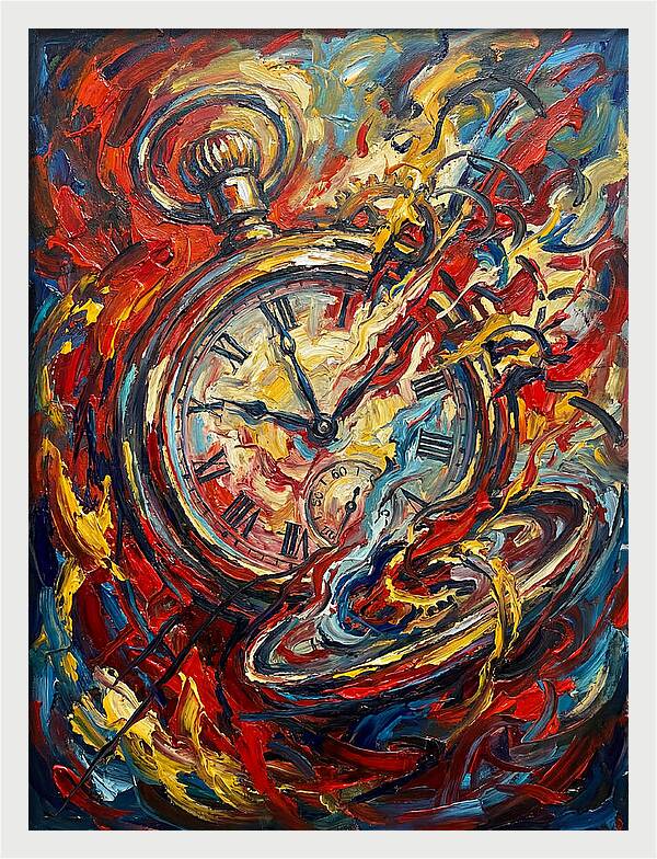 Pocket Watch In Flames