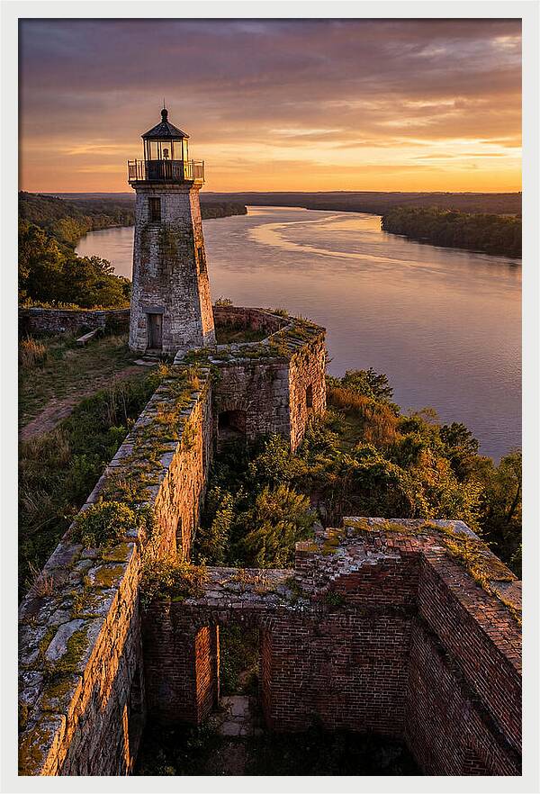 Point Lookout Lighthouse At Sunset