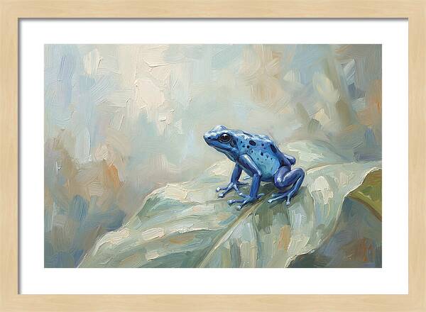 Poison Dart Frog In Electric Blue