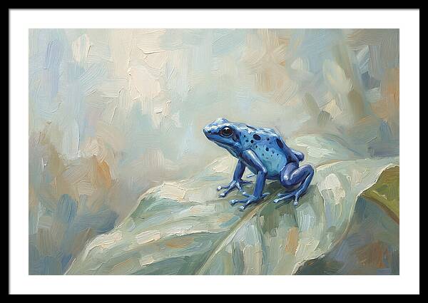 Poison Dart Frog In Electric Blue