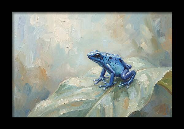 Poison Dart Frog In Electric Blue