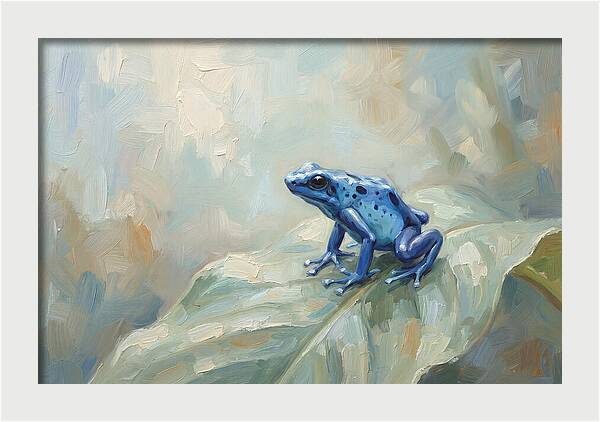 Poison Dart Frog In Electric Blue