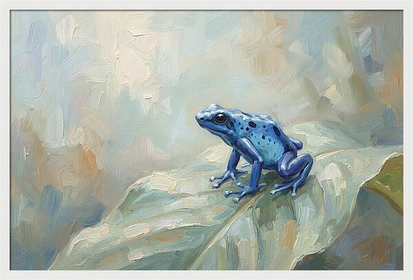 Poison Dart Frog In Electric Blue
