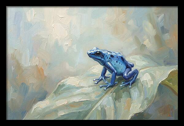 Poison Dart Frog In Electric Blue