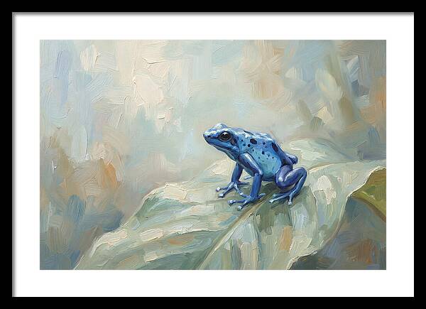 Poison Dart Frog In Electric Blue