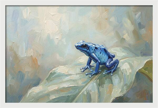 Poison Dart Frog In Electric Blue