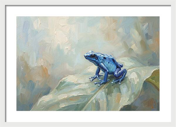 Poison Dart Frog In Electric Blue